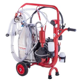 Pokretna muzilica za 2 koze sa 1 kantom KM01039